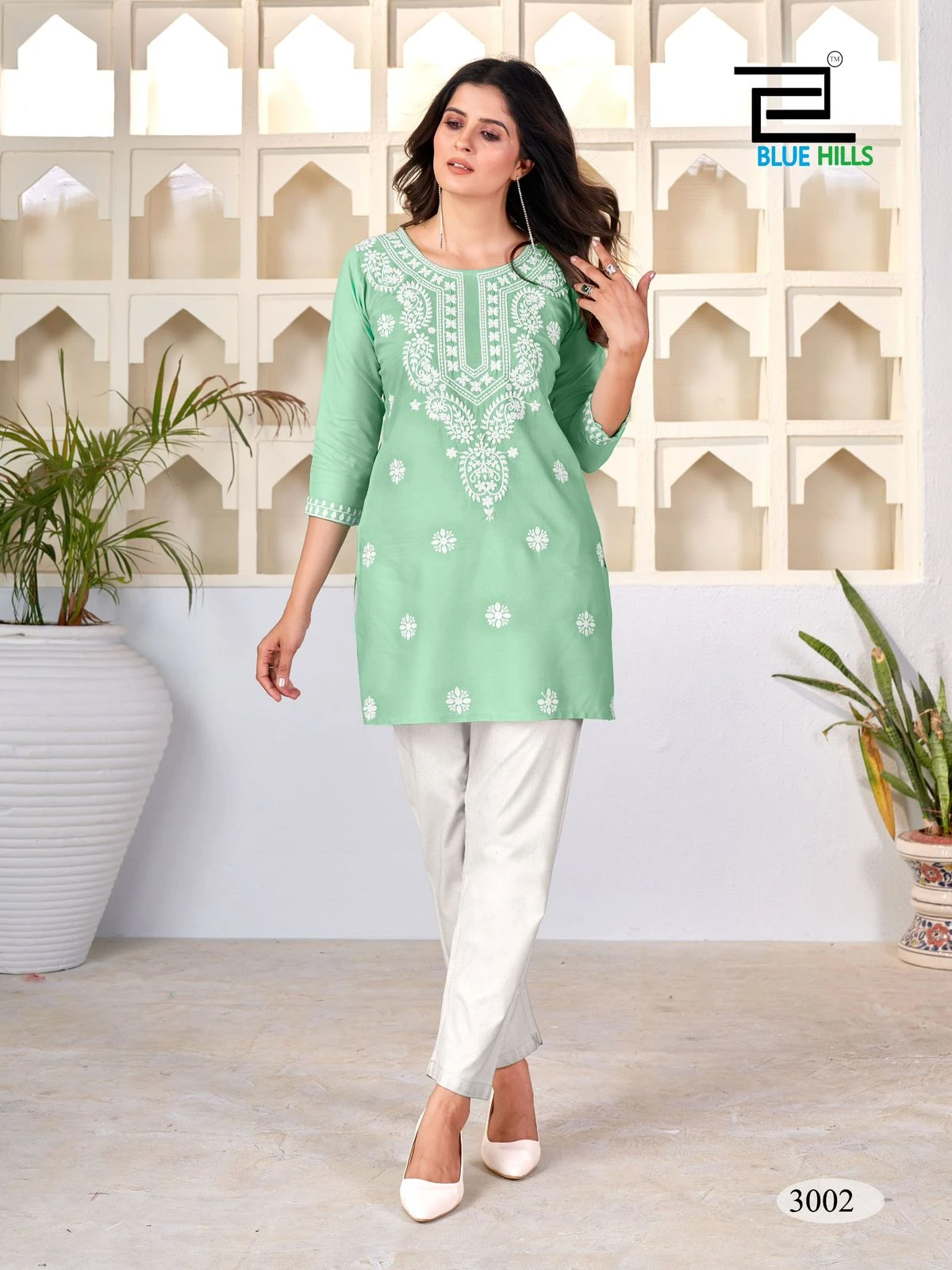 Blue Hills Amelia Vol 3 14 Kg Rayon Wholesale Fancy Kurtis Catalog — Wholesale Kurtis, Blue Hills wholesale from Surat - Gallery Image 4